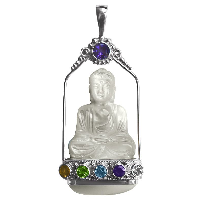 Meditating Buddha Pendant - Offerings Jewelry by Sajen