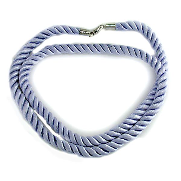 Twisted 4mm Silk Cornflower Blue 18 Cord Necklace - Offerings