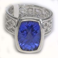 Celestial Sapphire Colored Quartz Ring