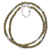 Labradorite Necklace with Iolite and Moonstone 18"