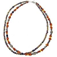 Picture Jasper Double Stranded Beaded Necklace