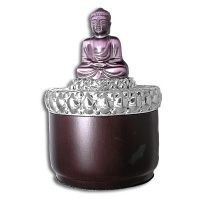 Purple Fiber Optic Buddha and Silver Keepsake Box
