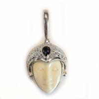 Sterling Silver Goddess Pendant with Iolite