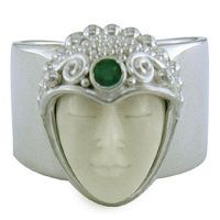 Goddess Ring with Emerald