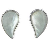 Mother of Pearl Post Silver Earrings
