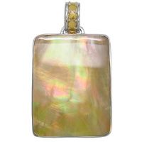 22K two-tone Silver Natural Golden Shell Pendant