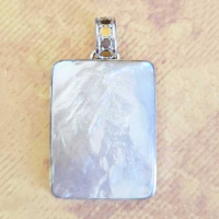 Mother of Pearl Pendant with Vermeil Beads