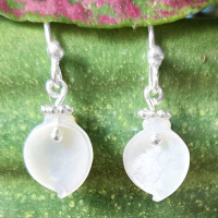 Mother of Pearl Calla Lily Dangle Earrings