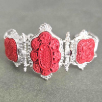 Cinnabar Bracelet with Garnet