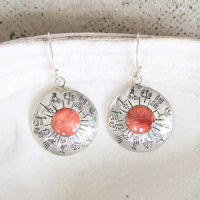 Peruvian Nazca Coral Earrings