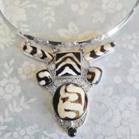 Sterling Mud Bead Collar Style B