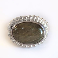 Sterling Silver Labradorite One of a Kind Ring Size 7