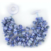Lapis and Blue Shell Beaded Bracelet