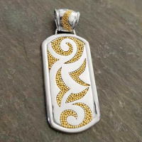 Sterling Silver and Vermeil Pendant
