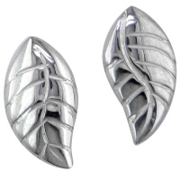 Sterling Silver Handmade Leaf Post Earrings