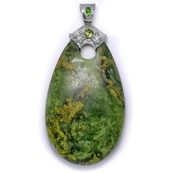 Holiday Handmade Natural Ruby Zoisite Carved Shell Gems Silver Necklace Pendants