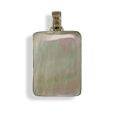 Mother of Pearl Pendant w/Vermeil Beads