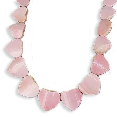 Pink Shell Heart Necklace
