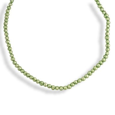 Green 18" Pearl Necklace