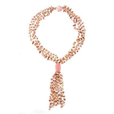 Conch Shell and Pink Shell Necklace