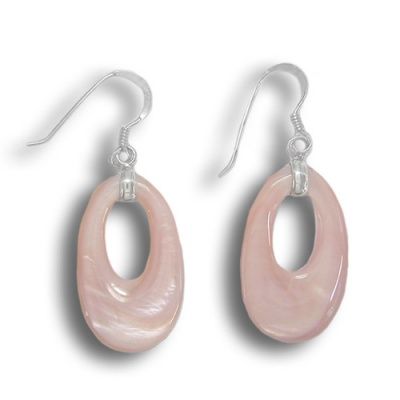 Pink Mother of Pearl Dangle Earrings