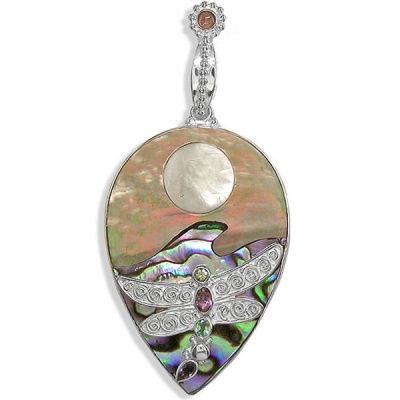 Dragonfly Pendant with Mother of Pearl