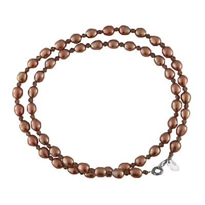 Copper Freshwater Pearl & Smoky Quartz Necklace