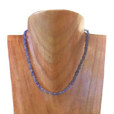 18" Tanzanite Beaded Necklace