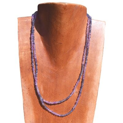 Third Eye Chakra Amethyst and Iolite Necklace