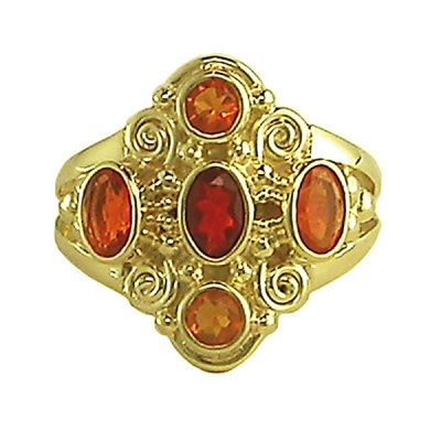 Vermeil Mexican Fire Opal Ring