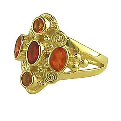 Fire Opal Vermeil Ring
