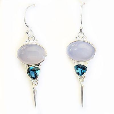Blue Chalcedony Tranquility Earrings