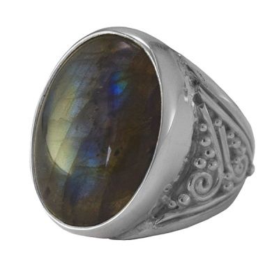  Handmade Silver Labradorite Ring