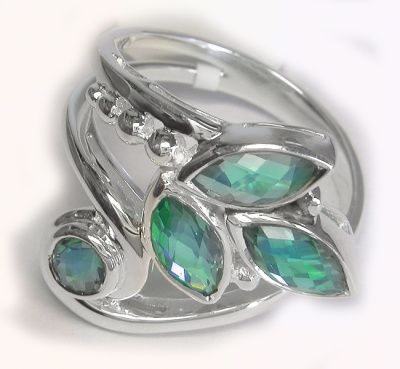 Sterling Silver Handmade Caribbean Quartz Ring 