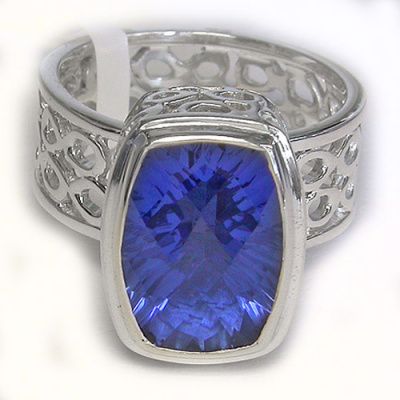 Celestial Sapphire Colored Quartz Ring