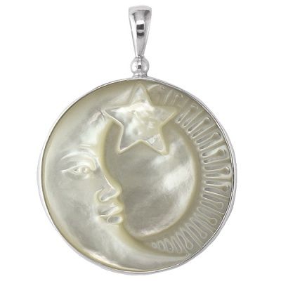 Mother of Pearl Moon/Sun Pendant