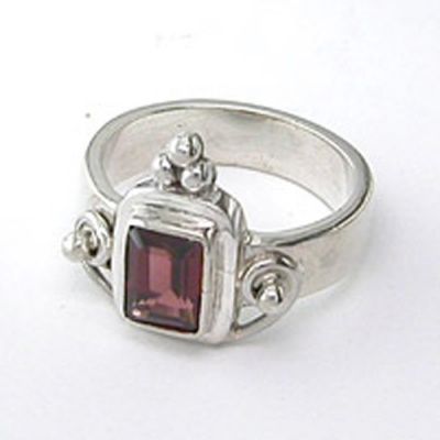 ONE-OF-A-KIND Garnet Rectangle Ring