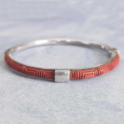Red Cinnabar Bangle