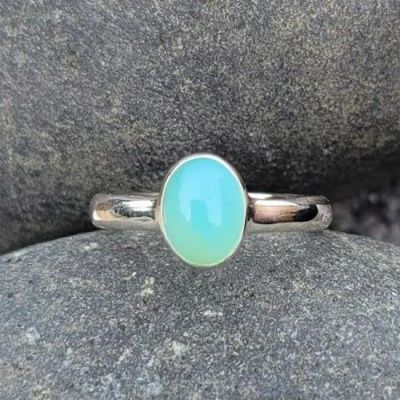 Blue Peruvian Opal Ring