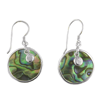 Paua Shell Dangle Earrings