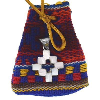Mother of Pearl Chakana Peruvian Cross Pendant