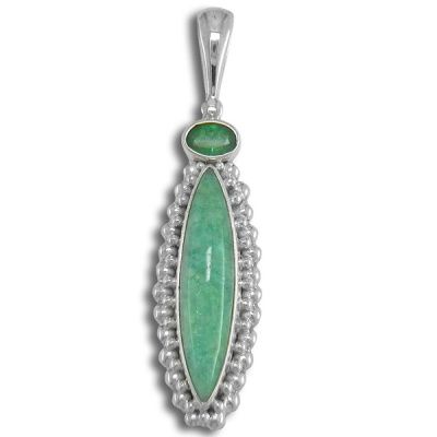 Amazonite & Emerald Pendant