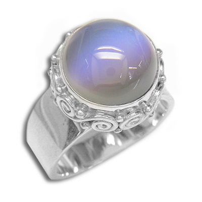 Titanium Backed Moonstone Ring