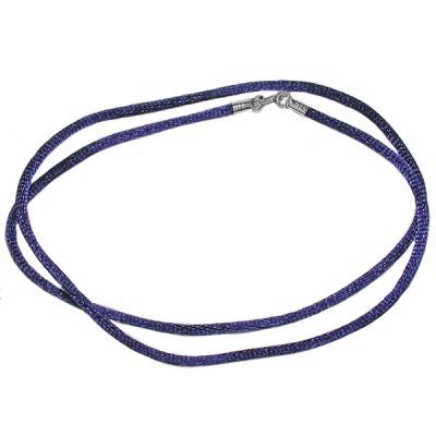 Blue Silk Cord Necklace