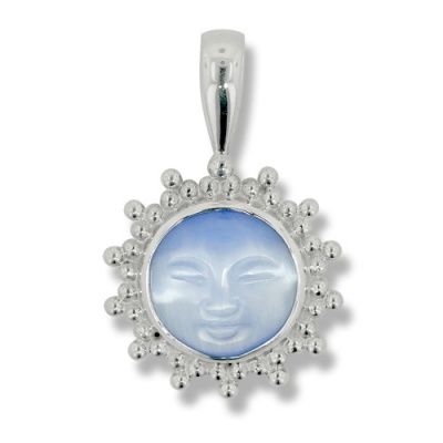 Blue Fiber Optic Goddess Pendant