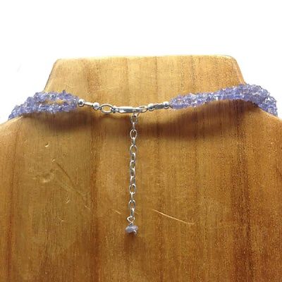 Double Strand Tanzanite Beaded Necklace