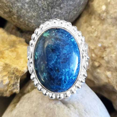 Sterling Silver Chrysocolla Ring